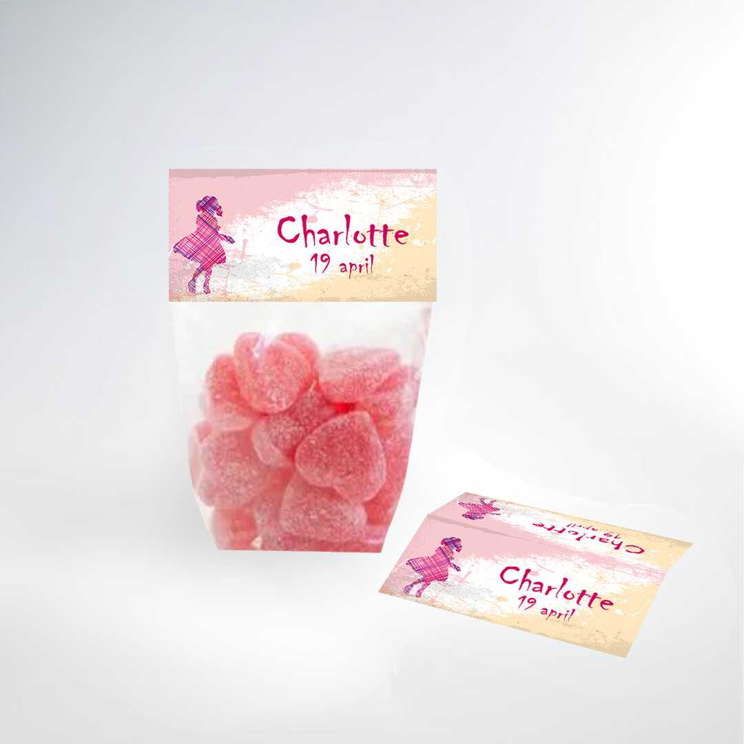 Snoepzakje meisje schets - OptimaDoopsuiker