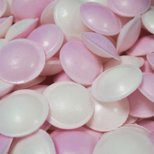 Bedrukte zure hosties - Wit & Roze - OptimaDoopsuiker