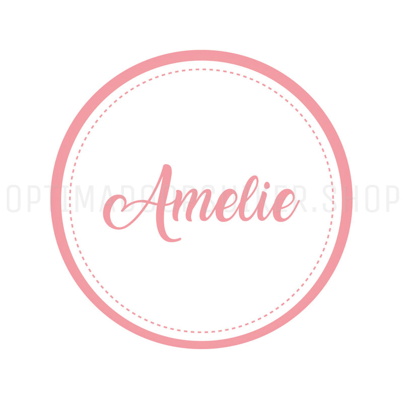 Ronde sticker oudroze - 15 stuks - OptimaDoopsuiker