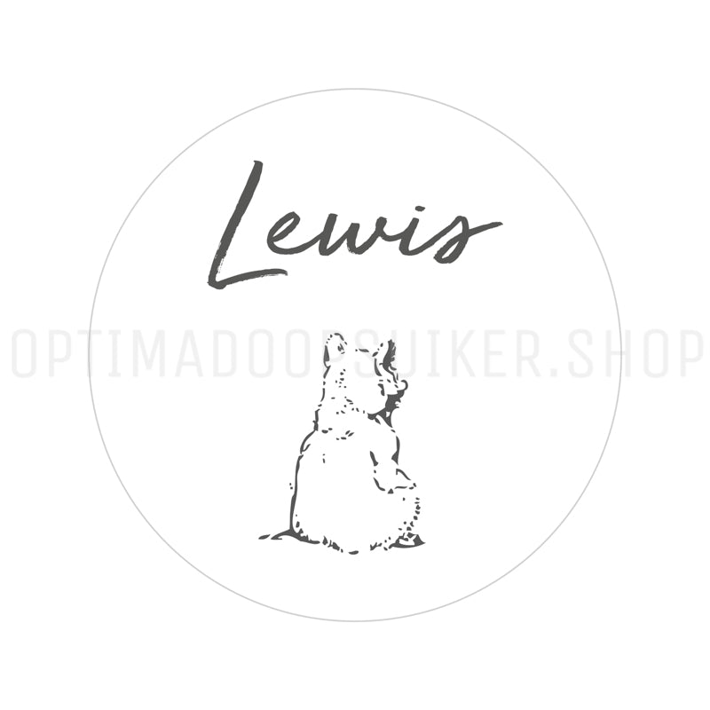 Ronde sticker pentekening beer - 15 stuks - OptimaDoopsuiker