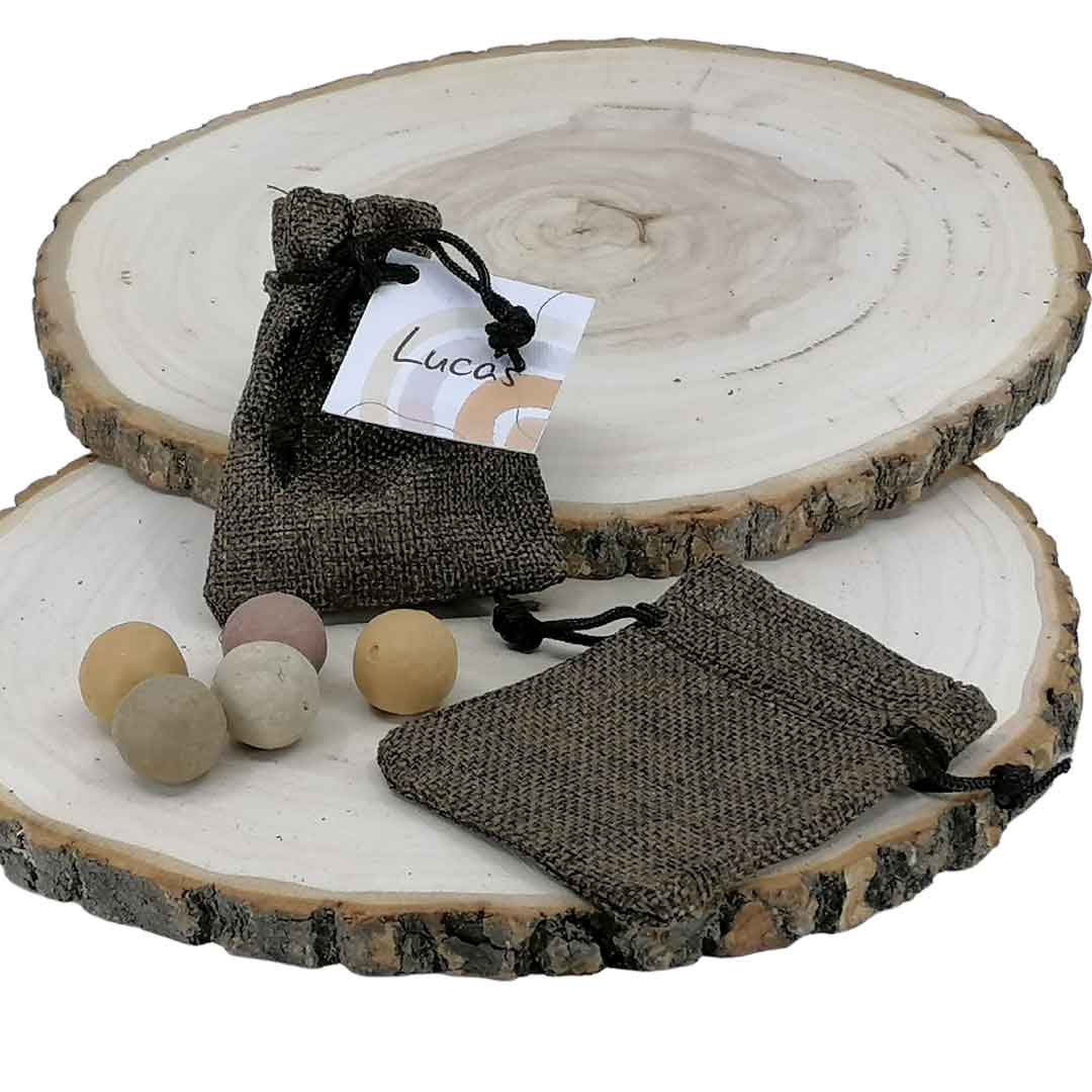 Bruin jute doopsuikerzakje - OptimaDoopsuiker