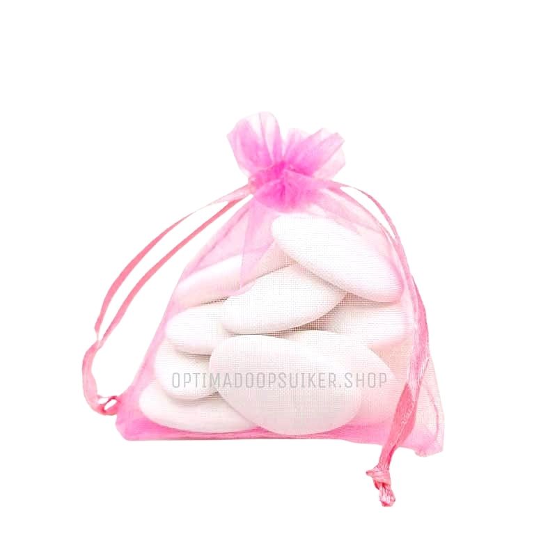 Organza doopsuikerzakje felroze - OptimaDoopsuiker