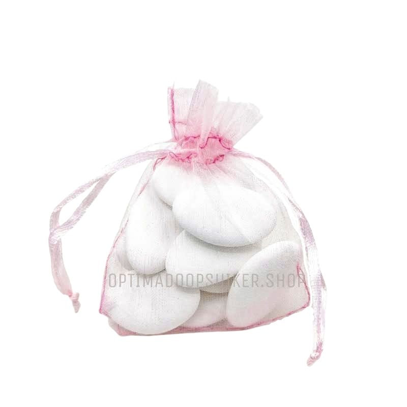 Organza doopsuikerzakje babyroze - OptimaDoopsuiker