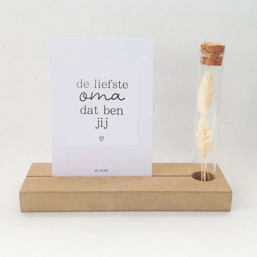 Memory Shelf met glazen buisje voor oma - OptimaDoopsuiker