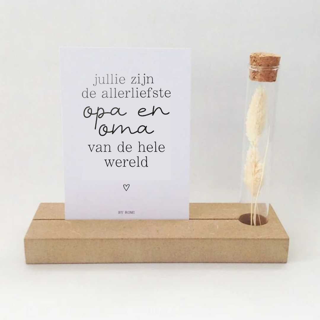 Memory Shelf met glazen buisje voor oma en opa - OptimaDoopsuiker