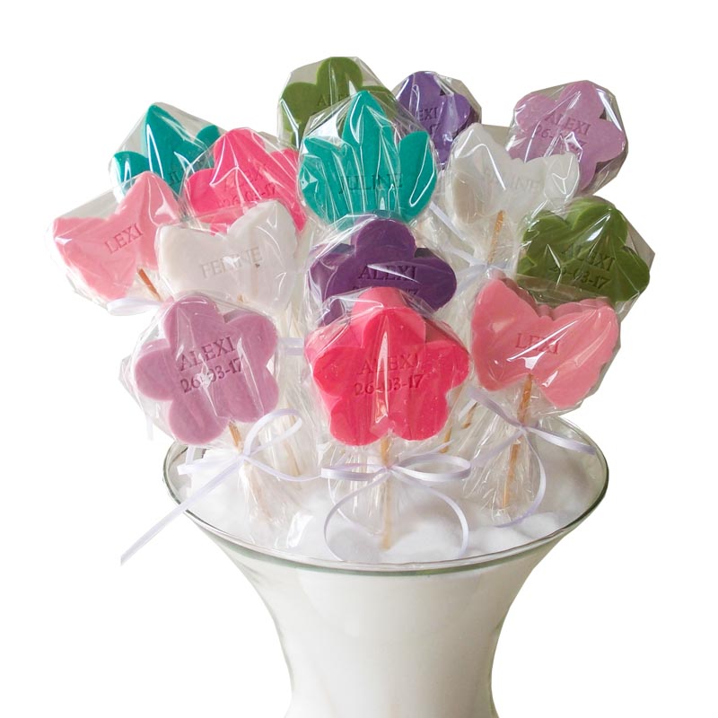 Bedrukt zeepje in de vorm van een tulp - OptimaDoopsuiker