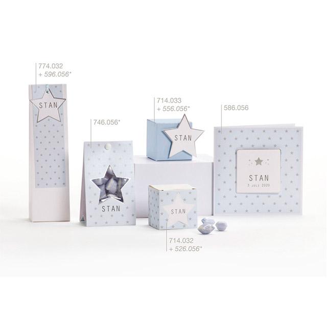 Kubusdoosje lichtblauw - OptimaDoopsuiker