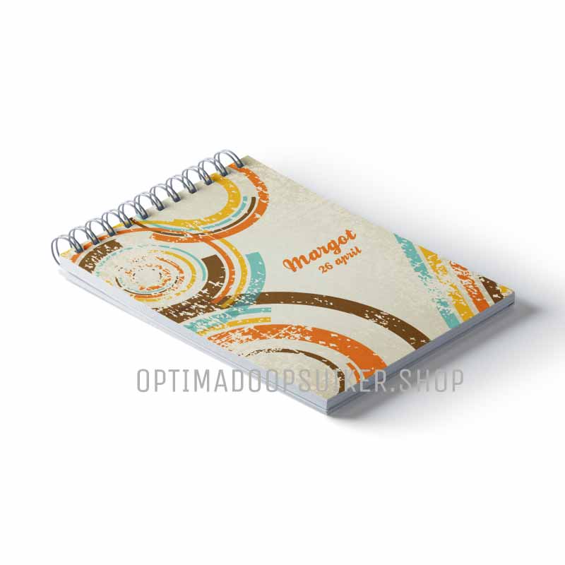 Notitieboekje Vintage oranje - OptimaDoopsuiker