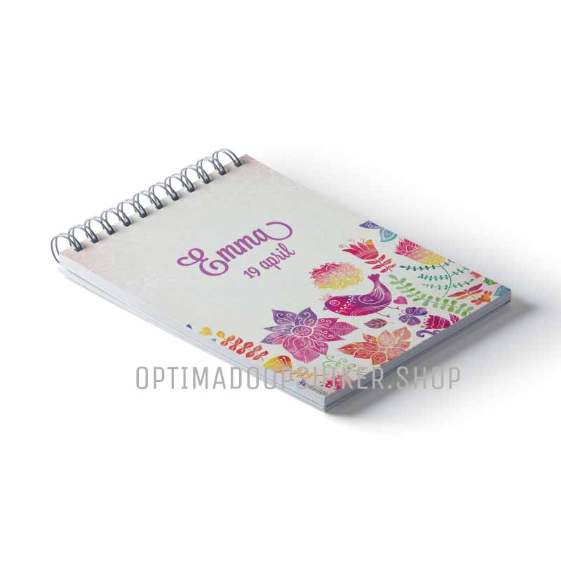 Notitieboekje Vintage vogel - OptimaDoopsuiker