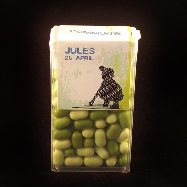 Tic Tac doosje jongen schets - OptimaDoopsuiker