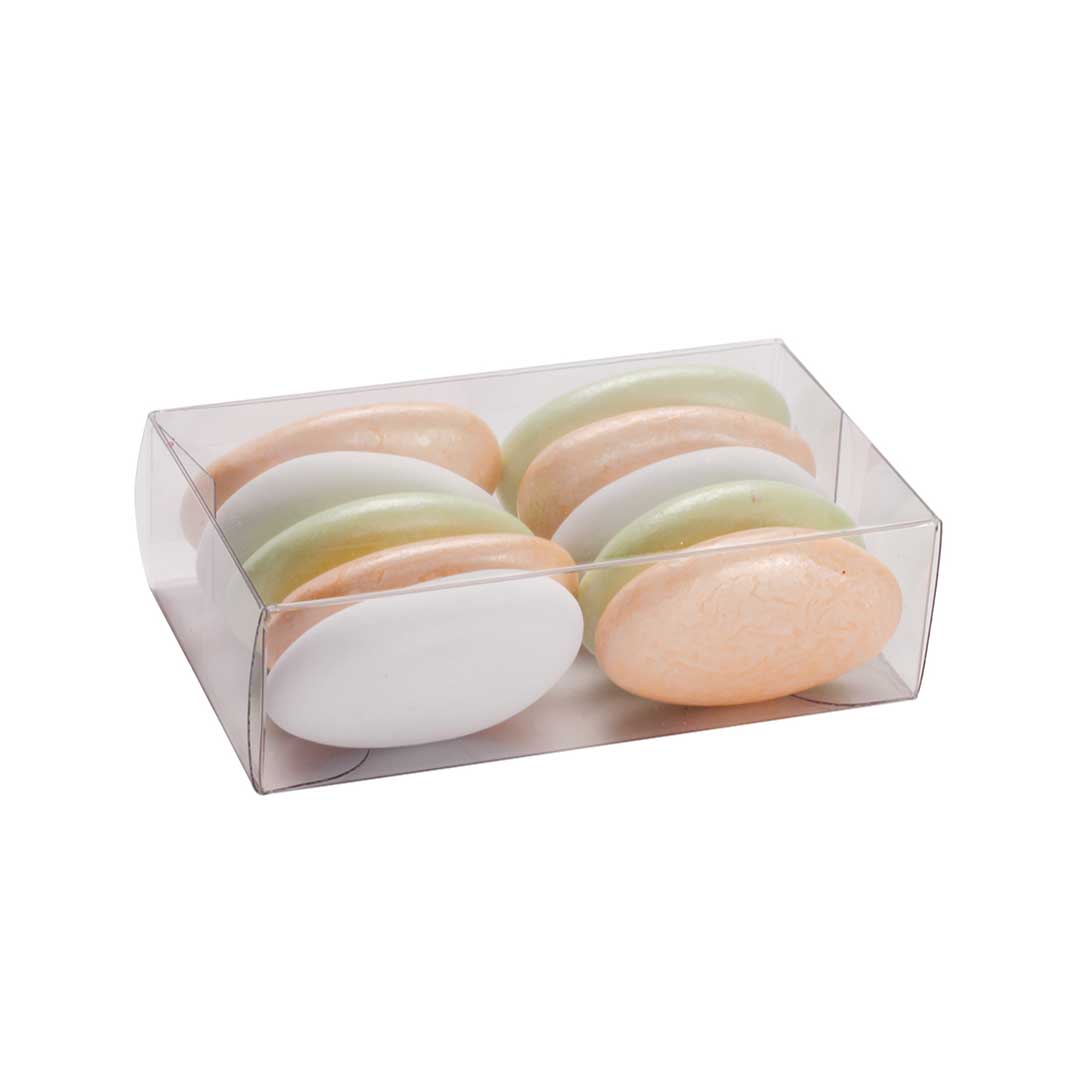 Rechthoekig transparant doosje 6,8x4x2 cm - OptimaDoopsuiker