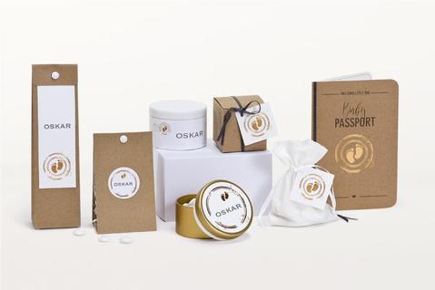 Vierkant label stempel voetjes in koperfolie - 20 stuks - OptimaDoopsuiker