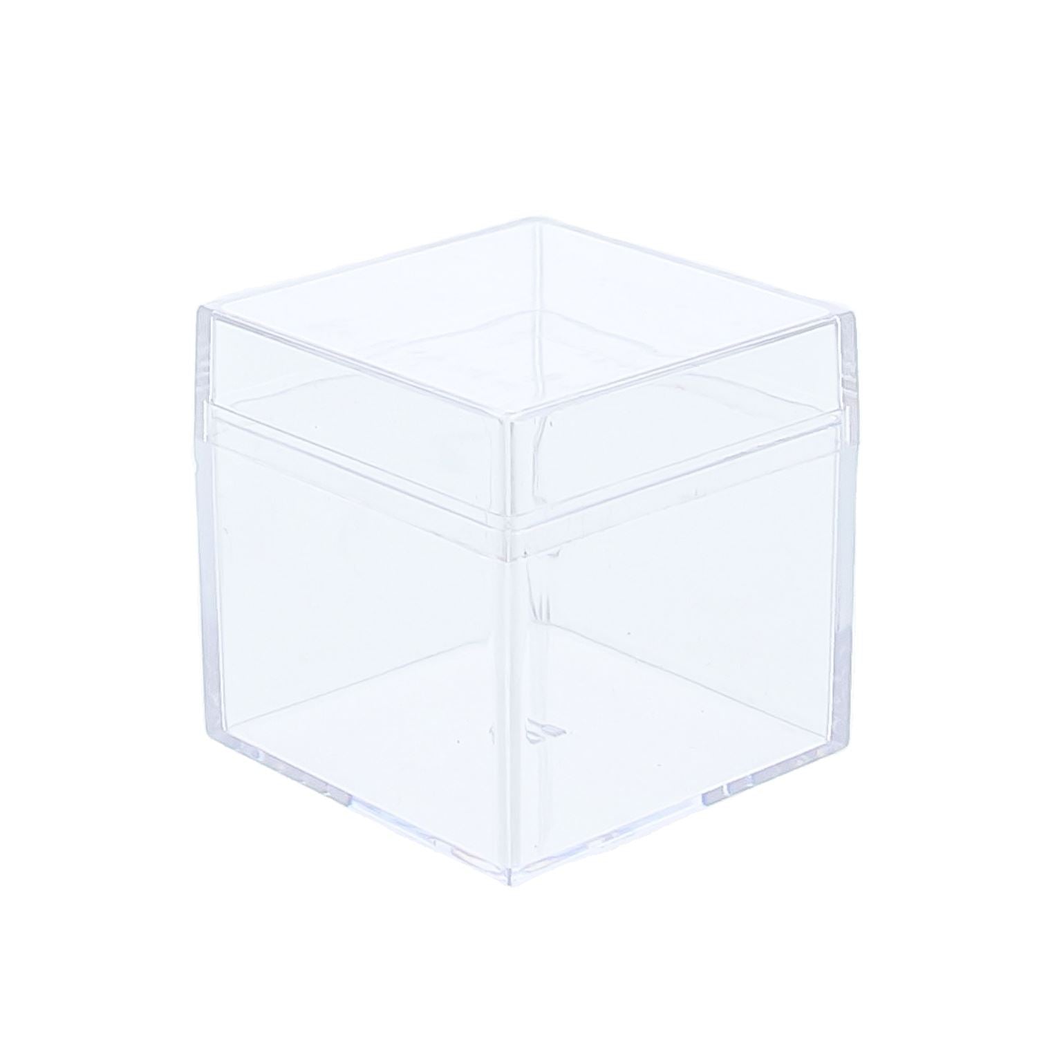 Transparante kubus met deksel - OptimaDoopsuiker