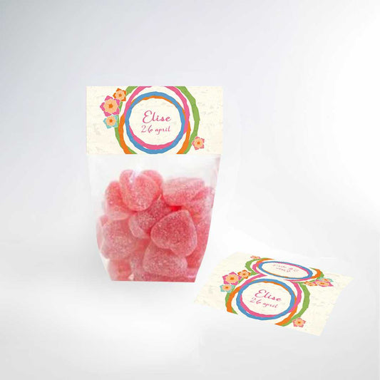Candy bag flowers circles