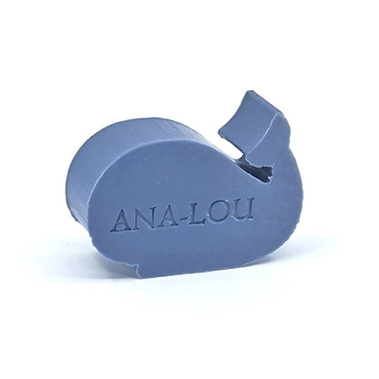 zeepje in walvisvorm met naam