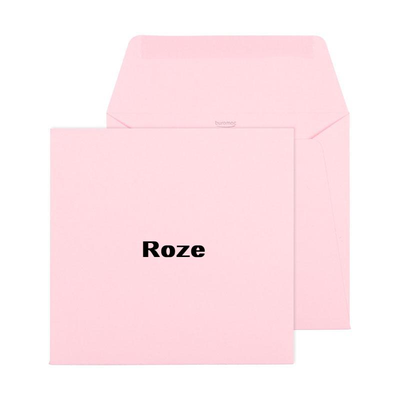 Roze geboortekaartje met confetti in goudfolie - incl. bedrukking - OptimaDoopsuiker