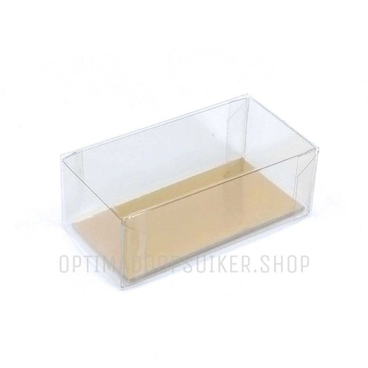 Rechthoekig transparant doosje - OptimaDoopsuiker