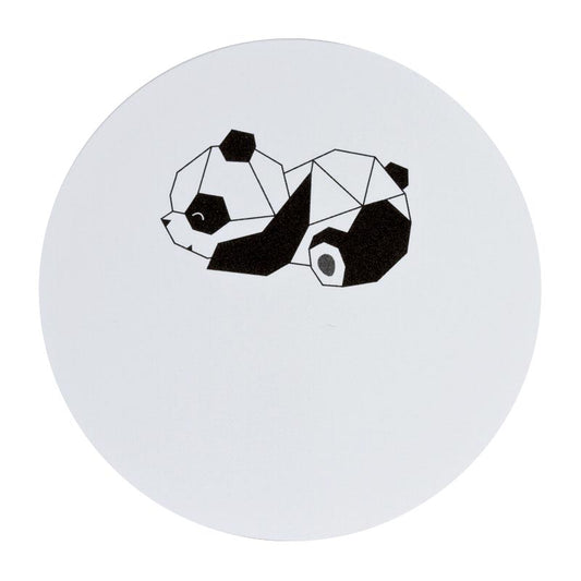 Ronde sticker met geometrische panda - 8 stuks - OptimaDoopsuiker