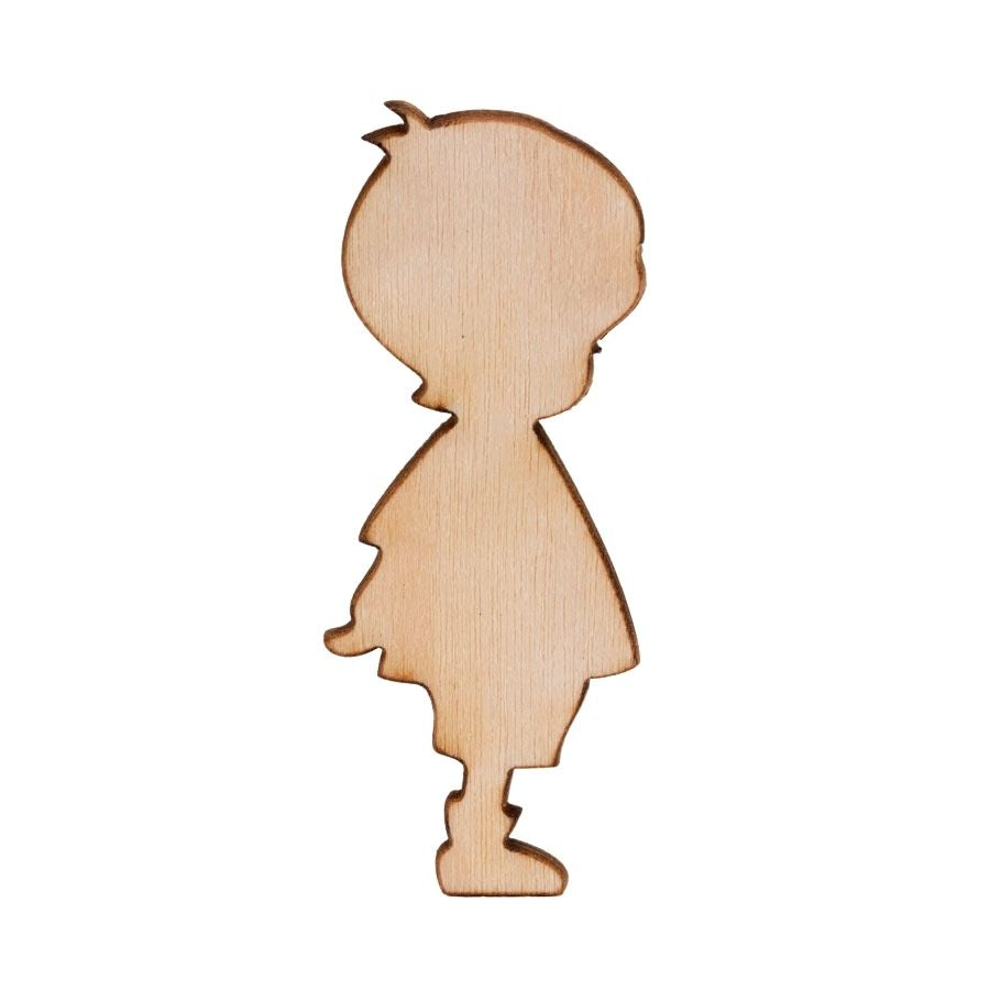 Lichtblauw geboortekaartje met houten figuurtje - incl. bedrukking - OptimaDoopsuiker
