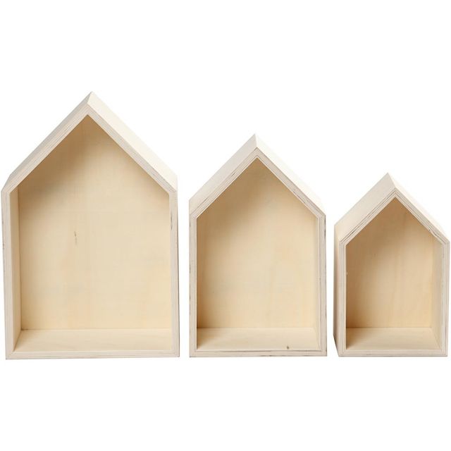 Doopsuiker presentatie houten huisjes - OptimaDoopsuiker