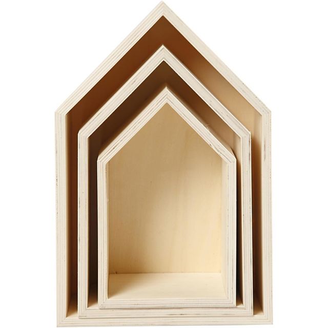 Doopsuiker presentatie houten huisjes - OptimaDoopsuiker