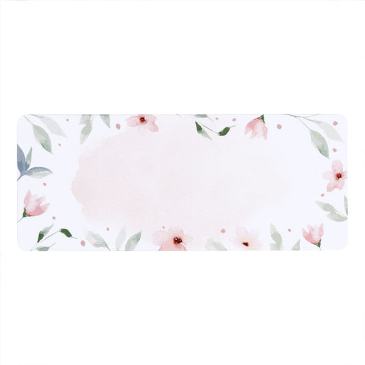 Langwerpige sticker bloemen aquarel - 10 stuks - OptimaDoopsuiker