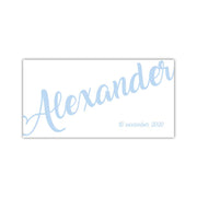Geboortekaartje met naam blauw | Alexander - OptimaDoopsuiker