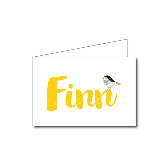 Geboortekaartje met vogeltje | Finn - OptimaDoopsuiker
