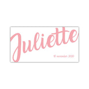 Geboortekaartje met naam oudroze | Juliette - OptimaDoopsuiker