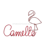 Flamingo met naam als decoratie | Punniken - OptimaDoopsuiker
