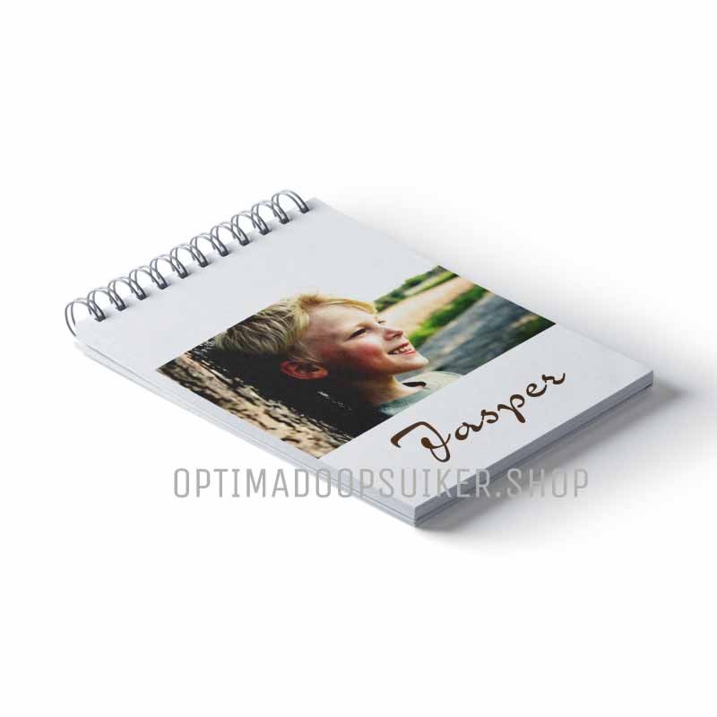 Notitieboekje met foto thema Jasper - OptimaDoopsuiker