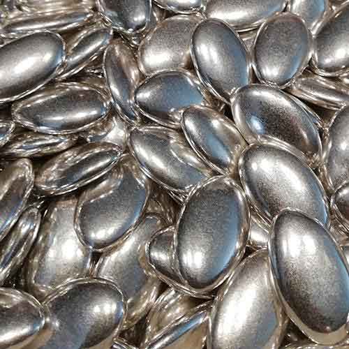 Metallic zilver suikerbonen - OptimaDoopsuiker
