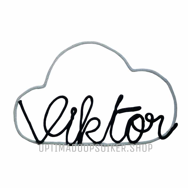 Een wolk met naam als decoratie | Punniken - OptimaDoopsuiker