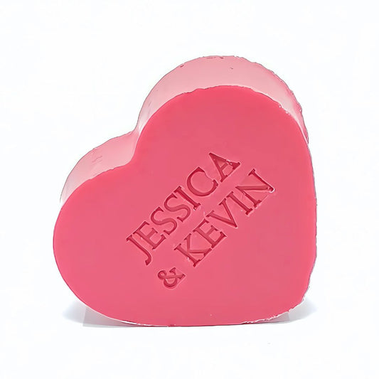Bedrukt zeepje in de vorm van een hartje - OptimaDoopsuiker